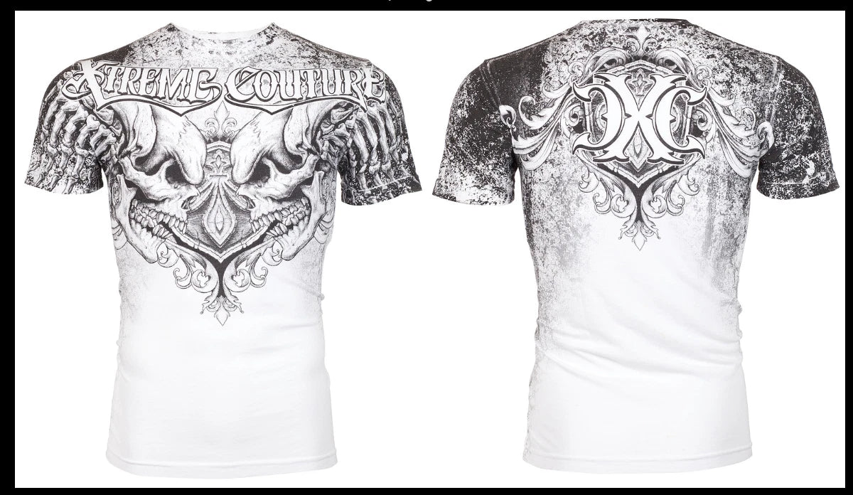 XTREME COUTURE by AFFLICTION White LEGENDARY Short Sleeve Slim Fit T-shirt NWT