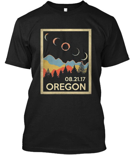 Vintage Oregon Solar Eclipse 2017 - 08.21.17 T-Shirt Made in USA Size S to 5XL