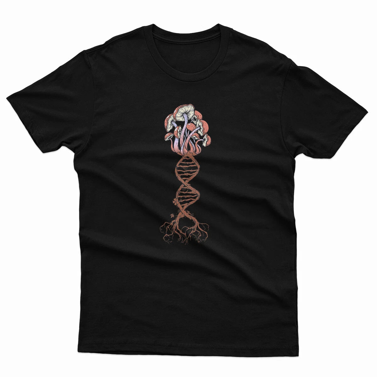 Mushroom Dna Mycology Shroom Trippy Psychedelic Freedom Mens T Shirts #P1#Or#A