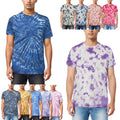 Tie Dye Mens Unisex Cotton T-Shirt Blank Tye Dyed Tee Spiral Tee
