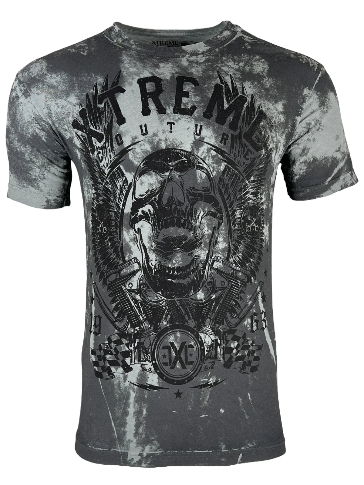 Xtreme Couture by Affliction Men's T-Shirt Oil Slick Bier Skull S-5XL