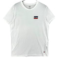 LEVI'S STRAUSS&CO Men Casual Slim Fit Crew Neck White T-Shirt Size L