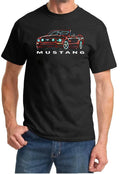 2005-09 Ford Mustang Convertible Classic Neon Design Tshirt NEW