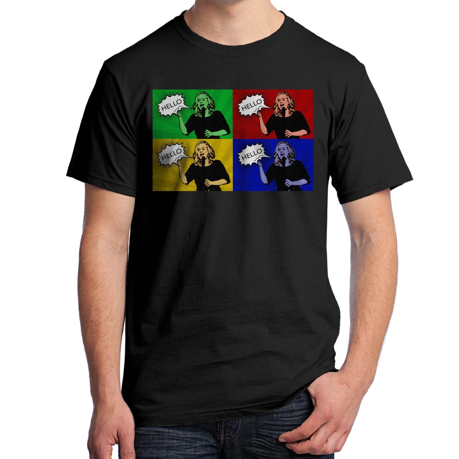 Adele Pop Art T-Shirt Hello 2129