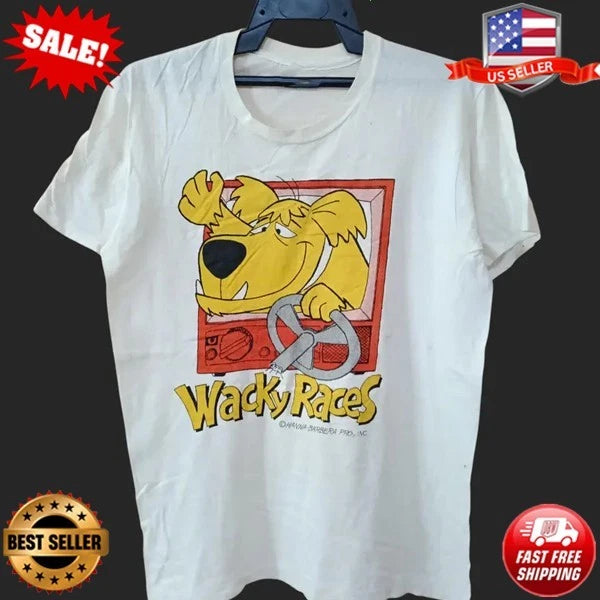 Vintage 90's Wacky Races American Animated Series T-Shirt S-5XL FREE SHIPPING