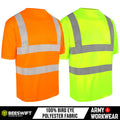 Beeswift Hi Viz Crew Neck T-shirt Safety Workwear Work Top High Vis With Pocket