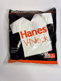 RARE Vintage 3-Pack Hanes V-Neck T Shirt Men SIZE LARGE 1988 NOS SEALED