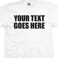 Custom Impact T-Shirt Thick Bold Text Quote Font Personalized Logo Design Print