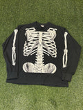 Vintage 1980s Y2K Skeleton Anatomy Long Sleeve Shirt Size-XL