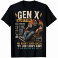 Gen X Raised on Cassettes Dial Up No WiFi Funny Retro T-Shirt Gift