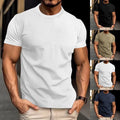 Men Slim Fit Short Sleeve Quick Drying T Shirt Round Neck Athletic Top