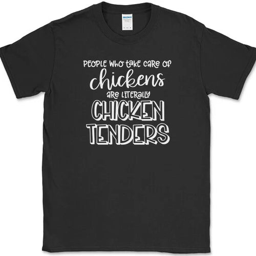 Chicken Tenders T-Shirt Funny Hen Raiser Egg Farmer Homestead Novelty Cotton Tee