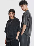 OVERSIZED FADED T-SHIRT 100% Cotton Unisex Relaxed Vintage Style Retro Top Shirt