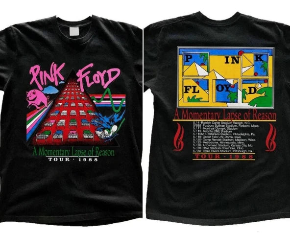 Vintage Pink Floyd Rock Band Momentary Lapse Of Reason Tour 1988 Unisex T-Shirt