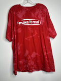Coca Cola Make it Real Graphic Red Tie Dye T-Shirt Mens Unisex XL DIY Custom