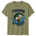 Fishing Is My Therapy Fishing Hobbies Mens T-Shirt Fisherman Gift