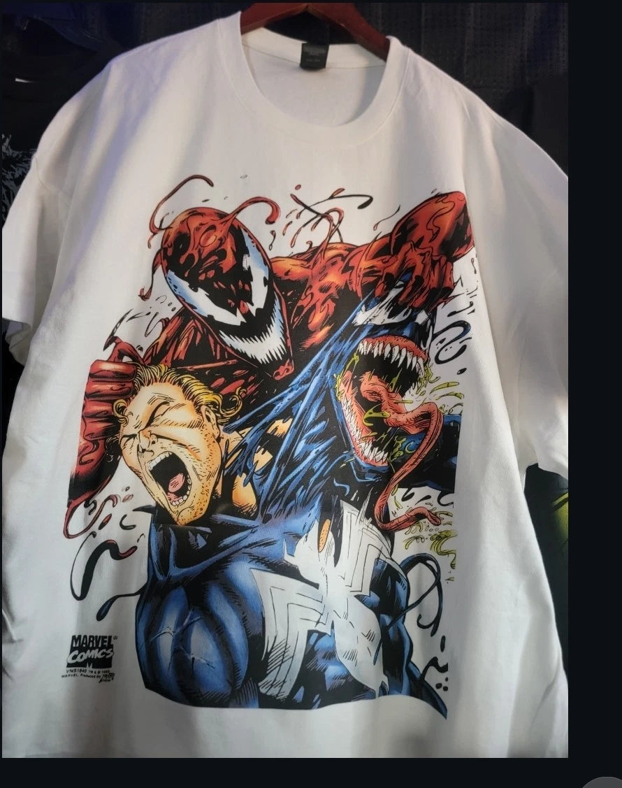 SPIDERMAN VENOM CARNAGE UNLED ON SHAKA HEAVYWEIGHT GARMET DYED T SHIRT "MODERN"