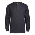 Men's Cotton Waffle-Knit Thermal Henley Shirt Long Sleeve S-3XL Solid Tops