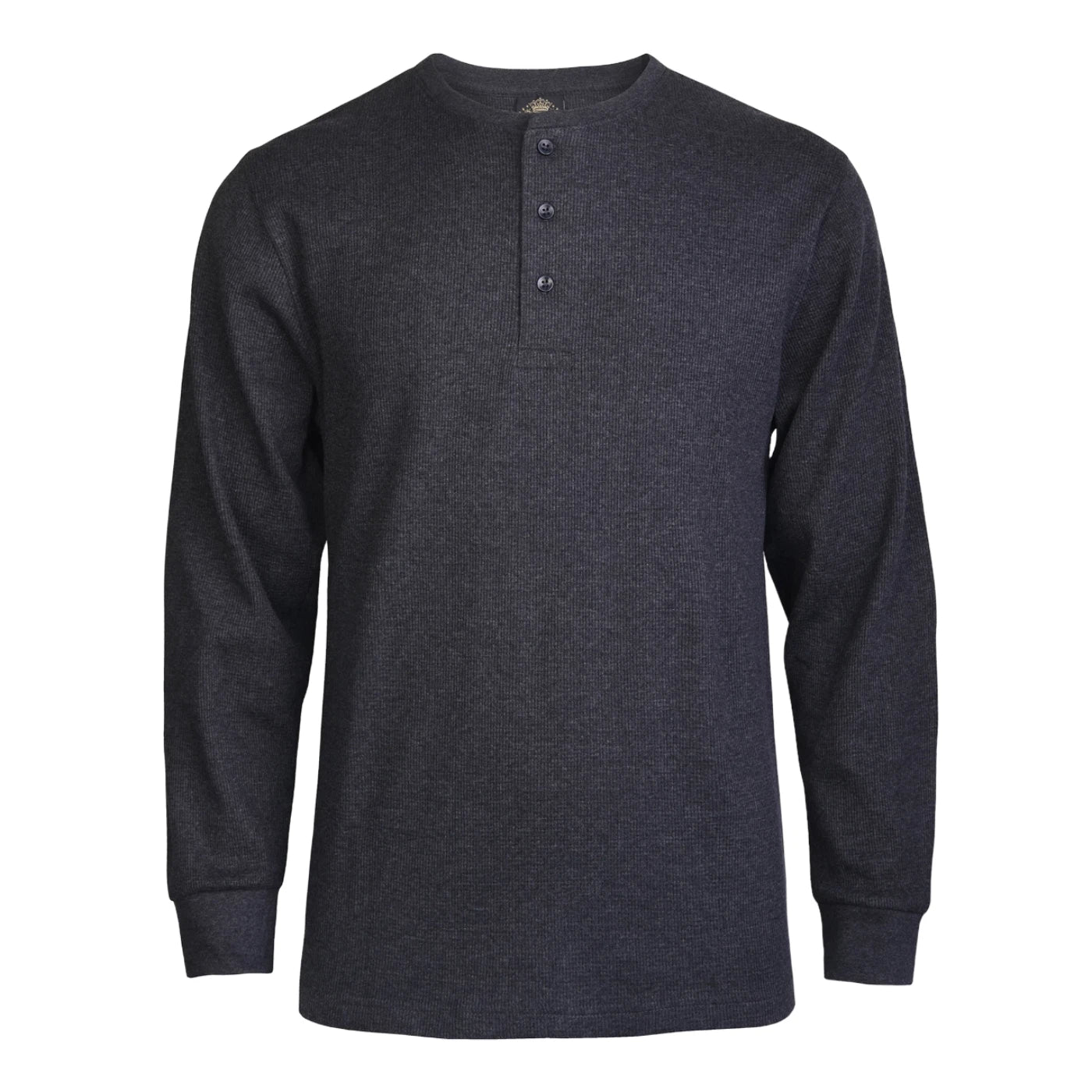 Men's Cotton Waffle-Knit Thermal Henley Shirt Long Sleeve S-3XL Solid Tops
