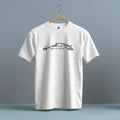 CLASSIC PORSCHE OUTLINE DESIGN HIGH QUALITY HEAVY COTTON T-SHIRT (UNISEX)