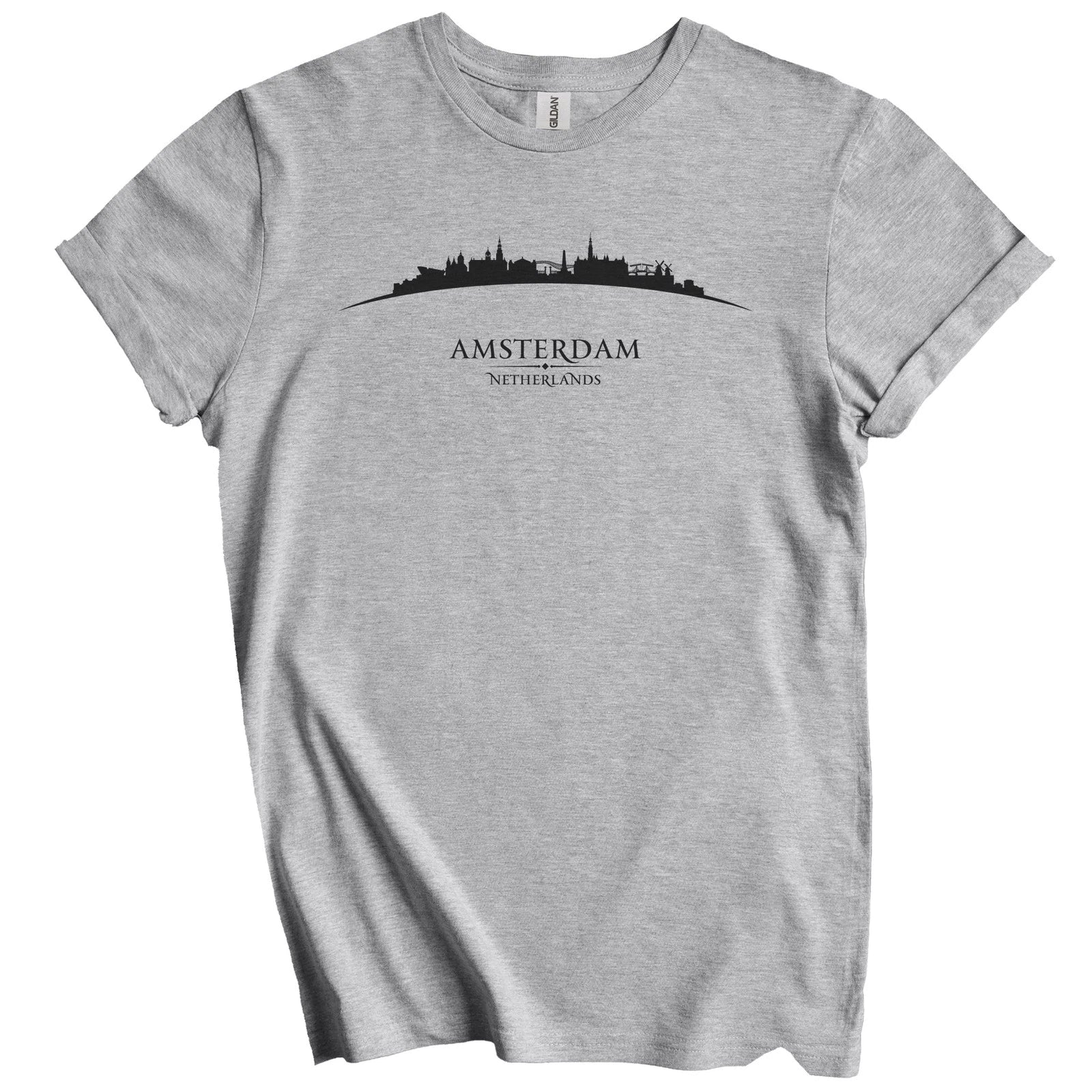 Amsterdam Netherlands Cityscape Downtown Skyline T-Shirt