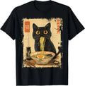 Cat Ramen Anime Kawaii Cat Eating Ramen Noodles T-Shirt  Uni Gift Unisex T-Shirt