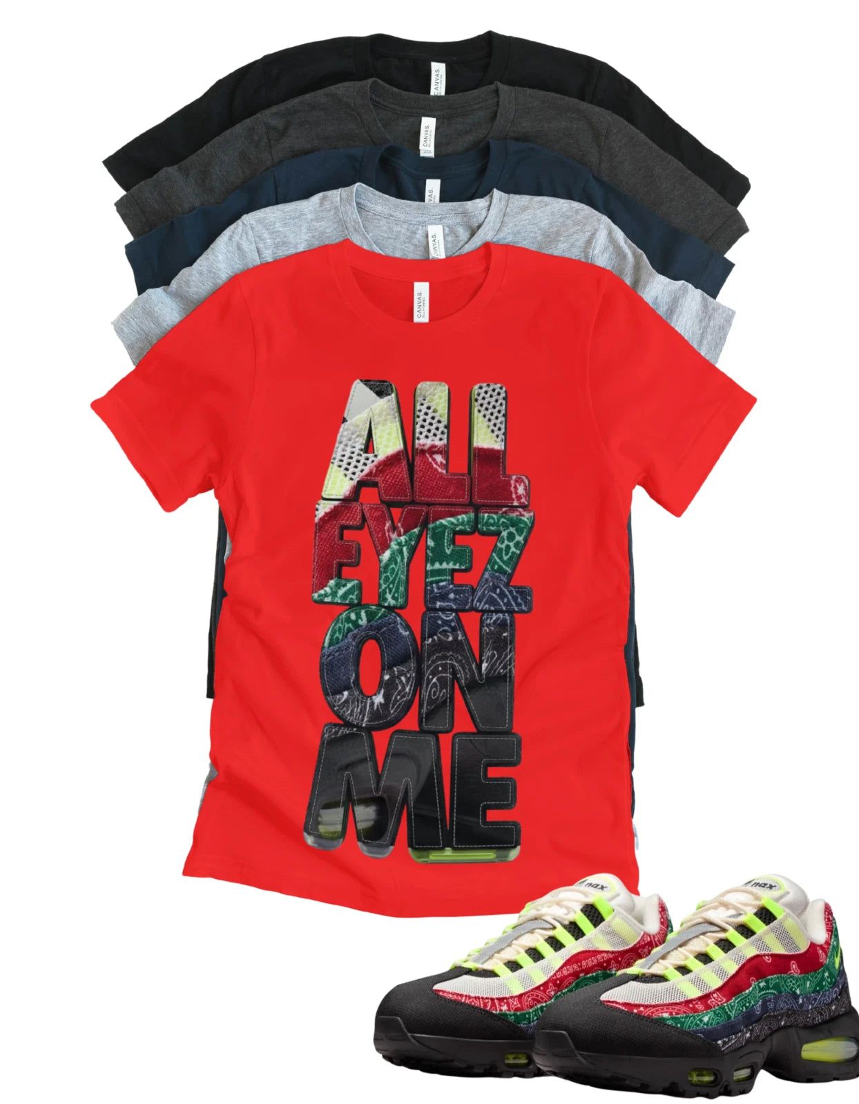 Max 95 OG Big Max Paisley Bandana All Eyez On Me Sneaker Matching T-Shirt