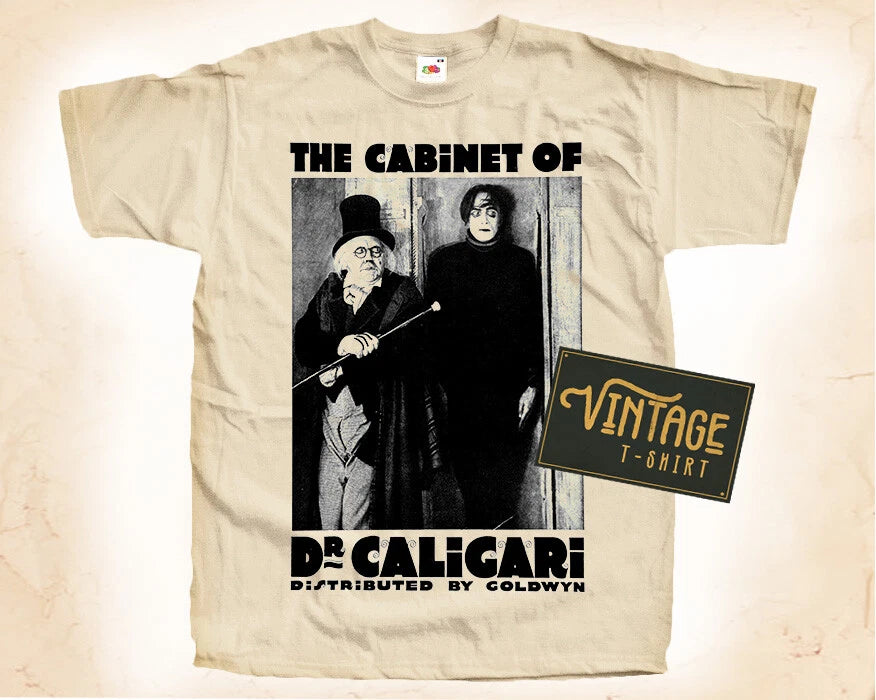Das Cabinet des Dr. Caligari T SHIRT Movie Poster Vintage Natural sizes S to 5XL
