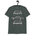 1969 Chevelle SS 396 Muscle Car Owner Gift Outline Art Short-Sleeve T-Shirt