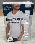 TOMMY JOHN 2 PACK STAY TUCKED V-NECK T-SHIRTS MEN'S SIZE L BRAND NEW IN BOX 🔥🔥