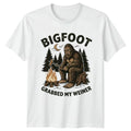 Bigfoot Grabbed My Weiner Mens T-Shirt Bigfoot Sasquatch Camping Fathers Day