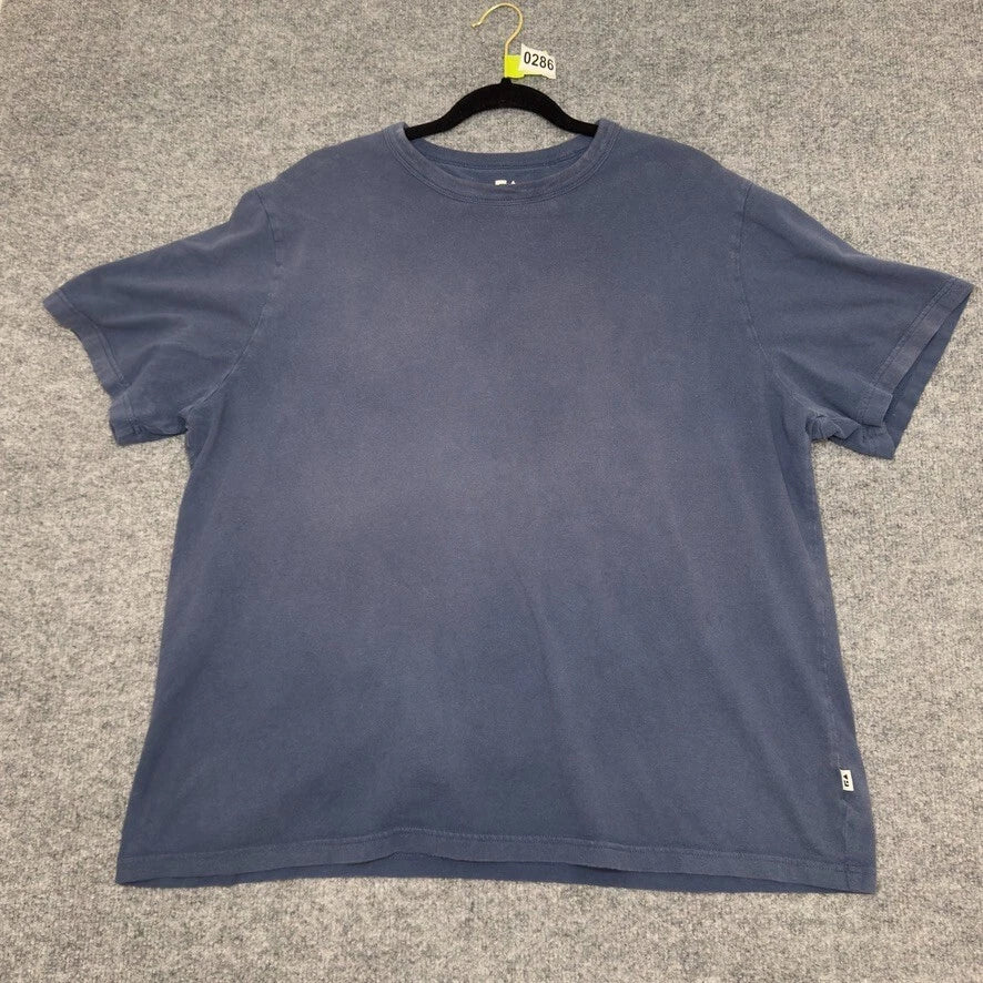 Free Assembly Men's T-Shirt size XL Solid Blue Crew Neck Short Sleeves