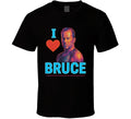 I Heart Love Bruce Willis 90s Action Movie Star T Shirt