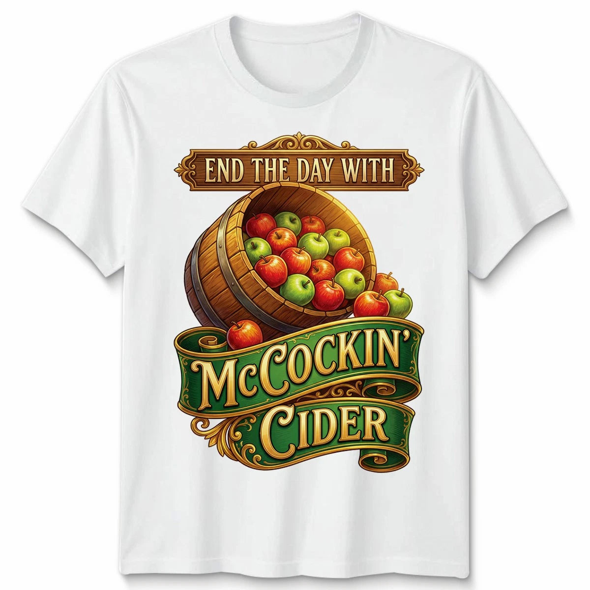 St Patricks Day Irish Cider Parody Humor Wordplay Mens Womens T-Shirt