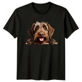Wirehaired Dachshund Dog Breed Peekaboo Pet Portrait T-Shirt