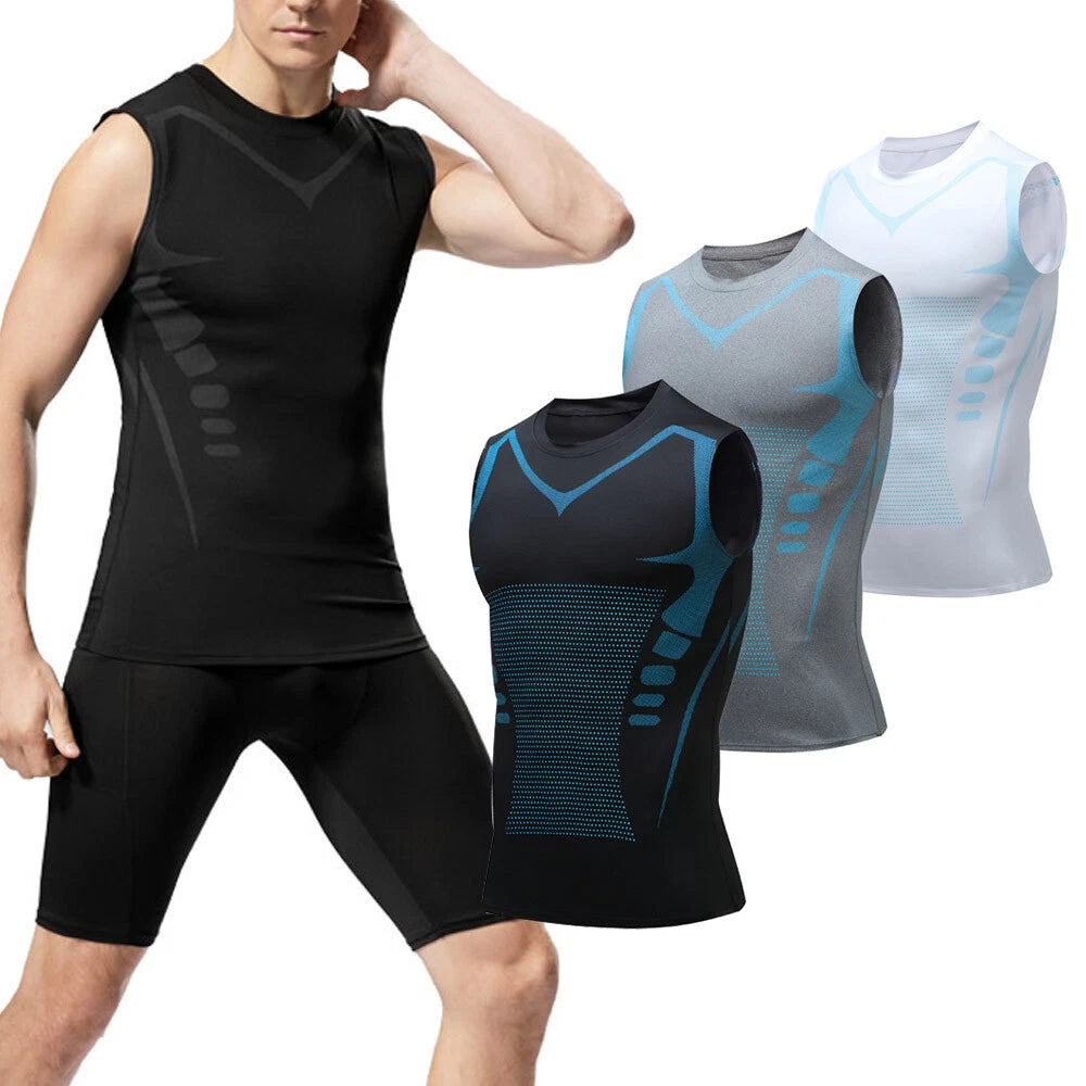Compression Shirts For Men Sport Exercise Tee Fitness Tank Top Shaping T-Shirt