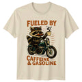 Fueled By Caffeine & Gasoline Mens T-Shirt Biker Coffee Birthday Gift For Him
