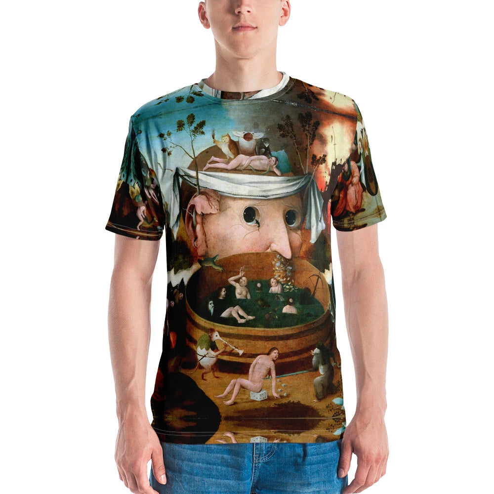 Hyeronimus Bosch T-shirt Vintage Famous Paintings All Over Printing Tee Shirt
