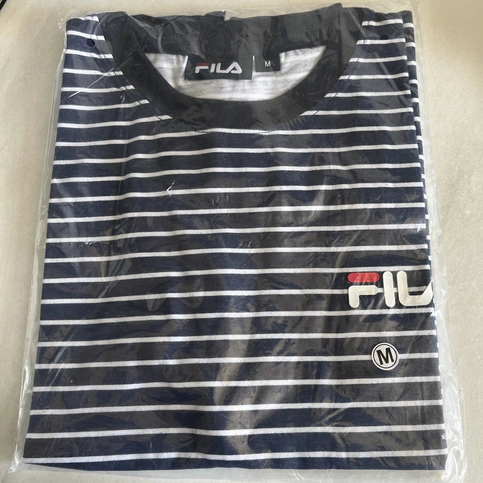 Mens FILA Cotton T-Shirt Printed Logo Short Sleeve Crew Neck Summer Top