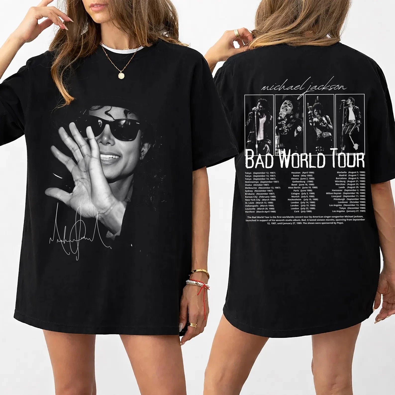 1987 Retro Pop Star Tour Style T Shirt Classic Music Fan Gift Tee