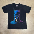 Vintage 1989 Batman Big Head T-Shirt Black Men Medium DC Comics single stitch