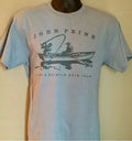 John Prine 2016 Tour T-Shirt, Fish and whistle, ice grey color