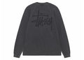 Stussy Washed Black Basic Stock Logo Thermal L/S Crew XXL   #0181