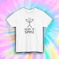 Keep It Simple Stick Figure Shirt Minimalist Funny Graphic Tee S-5XL Gift