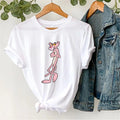 Pink Panther Retro T-Shirt Cartoon Lovers Funny Classic Nostalgia Vintage Top