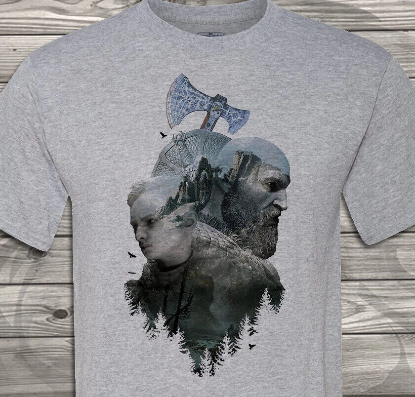 God of War Ragnarok - Kratos and Atreus Portrait - Super Soft Shirt - Fast Ship