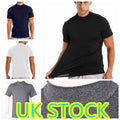 AU Men T-Shirt Short Sleeve Basic Tops Mock Turtleneck Pullover Slim Fit Solid