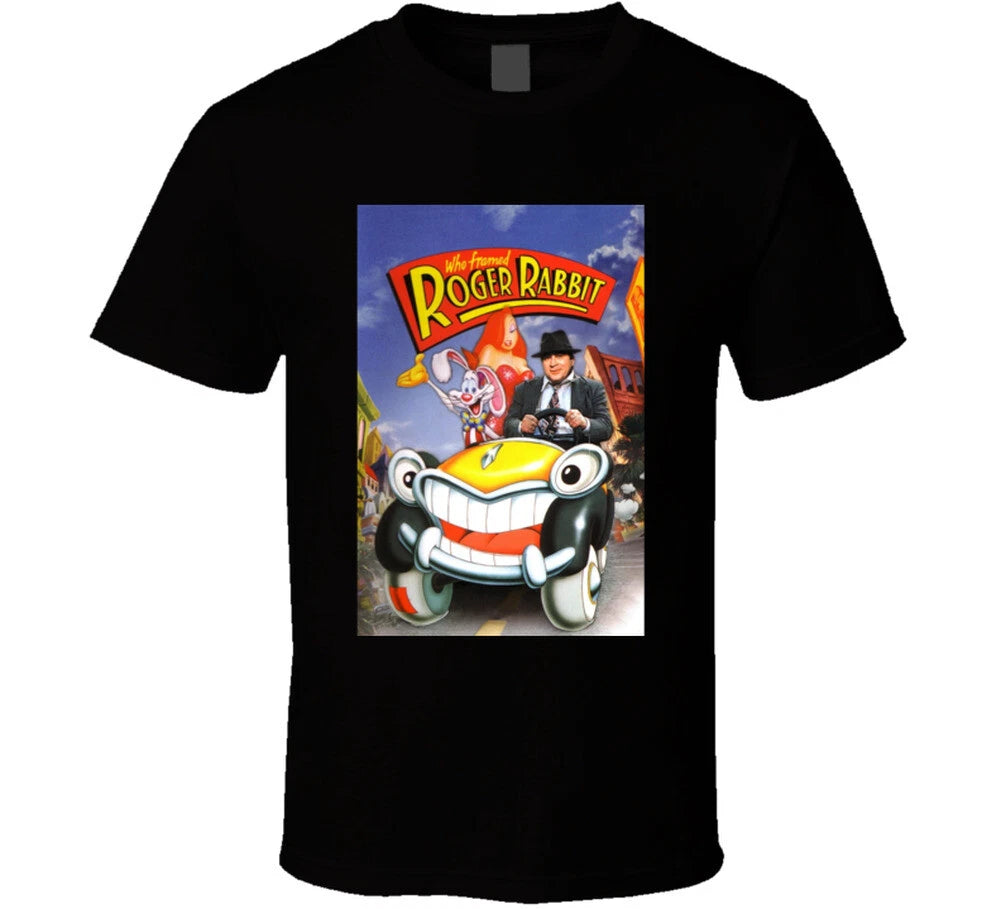 Who Framed Roger Rabbit Cool 80's Comedy Vintage Classic Movie Poster Fan T