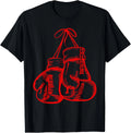 Retro Love Red Boxing Gloves Gifts Boxer Gift Unisex T-Shirt