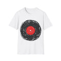Vinyl Album Sketch T-Shirt, Record Album Tee, Retro Music Lover Shirt